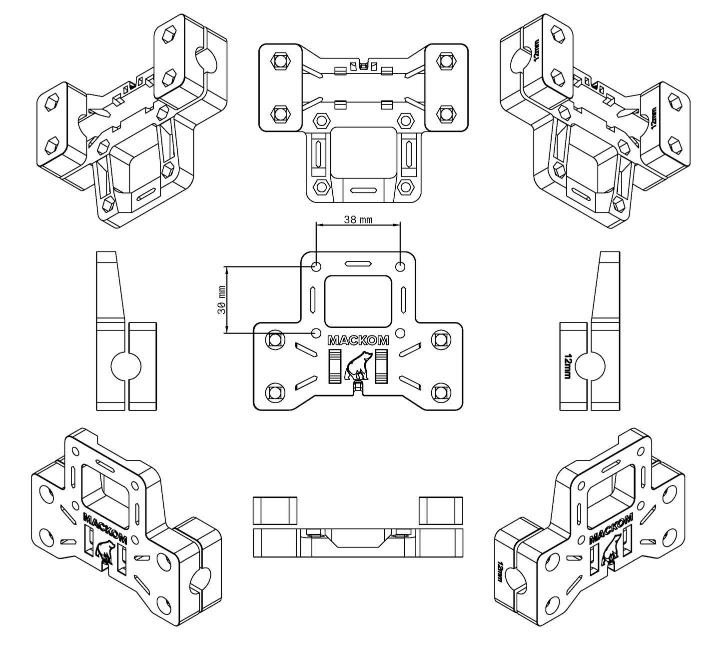 GPS Navigationshalterung für Lenker – Garmin Zumo XT/XT2 – Butterfly Top